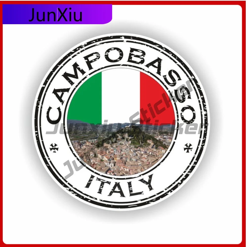 

Campobasso Italy Seal Sticker Round Flag Personalized Vinyl Decal Waterproof Decor for SUV Bodywork Motocross Bumper Window