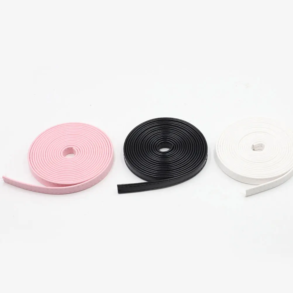 

PU Strip 3m Roll Double-Sided Route Line for Bag DIY Decor Durable Wear-Resistant Easy Clean White DIY Bag Material