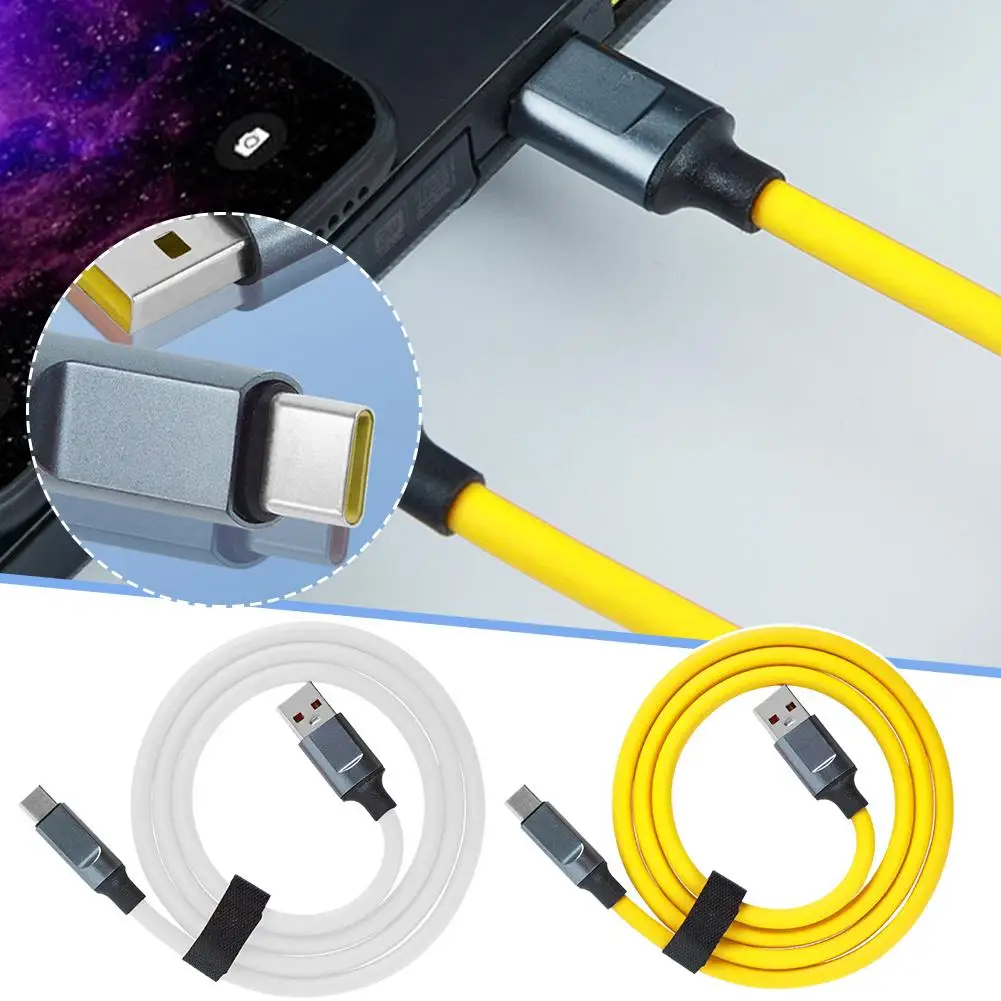 120W USB Type C Cable Super Fast Charge Cable Highly Elastic and 2.4A For Huawei  Data Cable