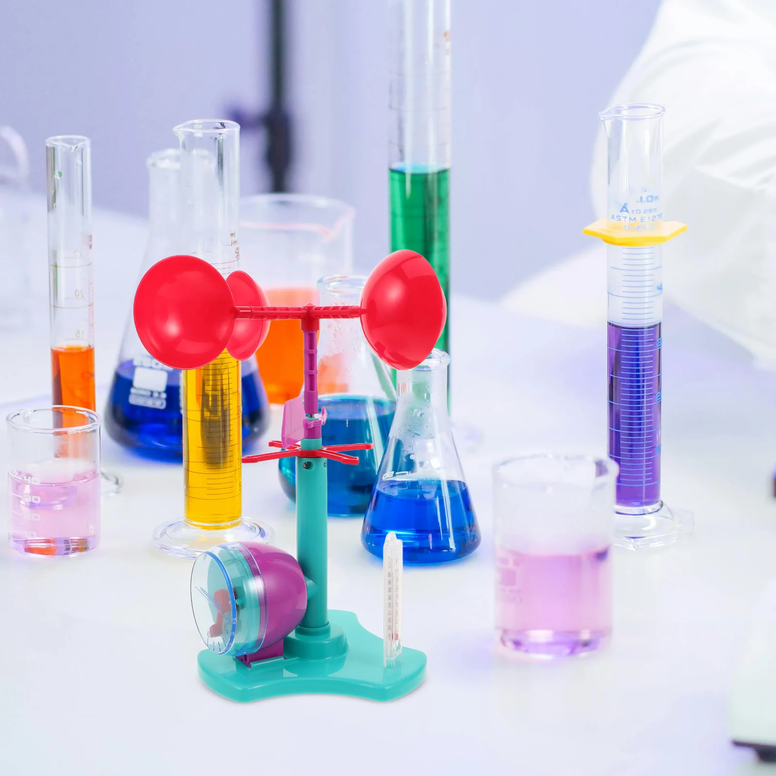 Kit científico de palhetas de vento para crianças, experimento educacional, anemômetro diy para medição de direção de velocidade do vento, ferramenta de aprendizagem física