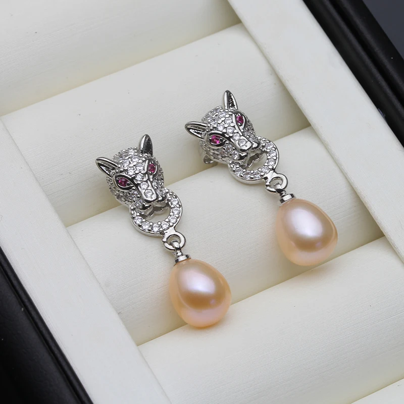 

Wedding Natural Freshwater Pink Pearl Earrings Woman,Vintage 925 Sterling Silver Pearl Earrings Wife Mother Birthday Gift White