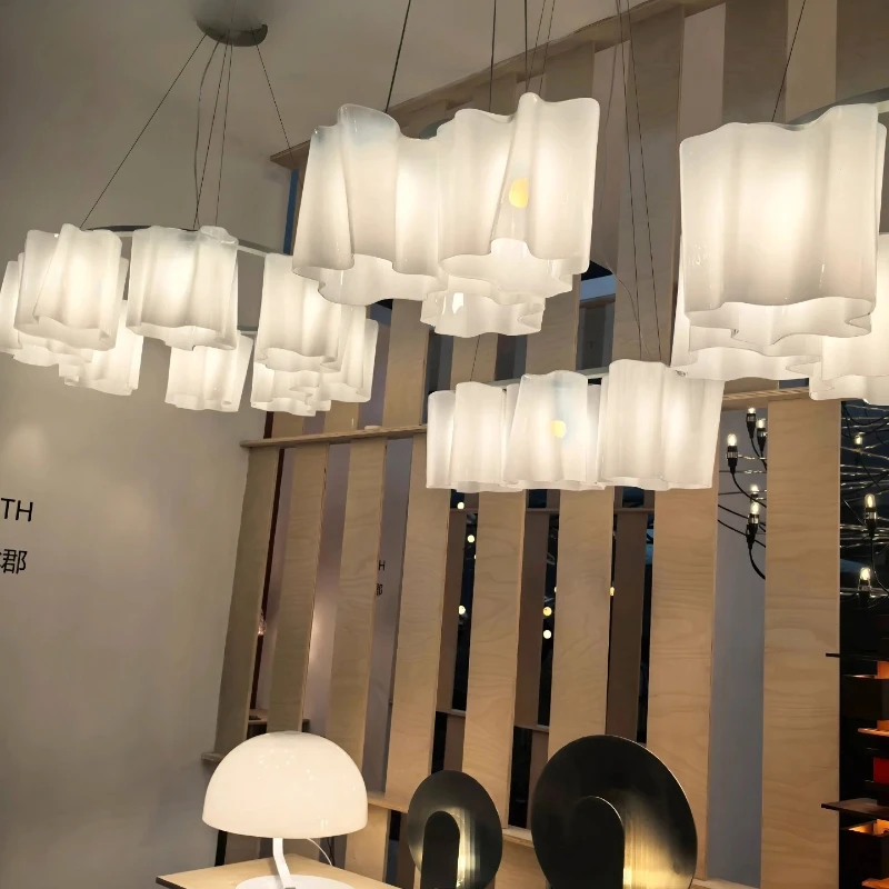 

Restaurant chandelier Nordic designer living room light French medieval bedroom cloud glass chandelier