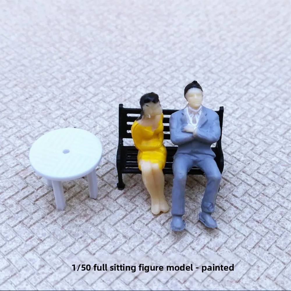 100pcs 1:200/1:100/1:150/1:75/1:50 Scale Model Building People Figures Mixed Color Colorful Passengers Train Scenery