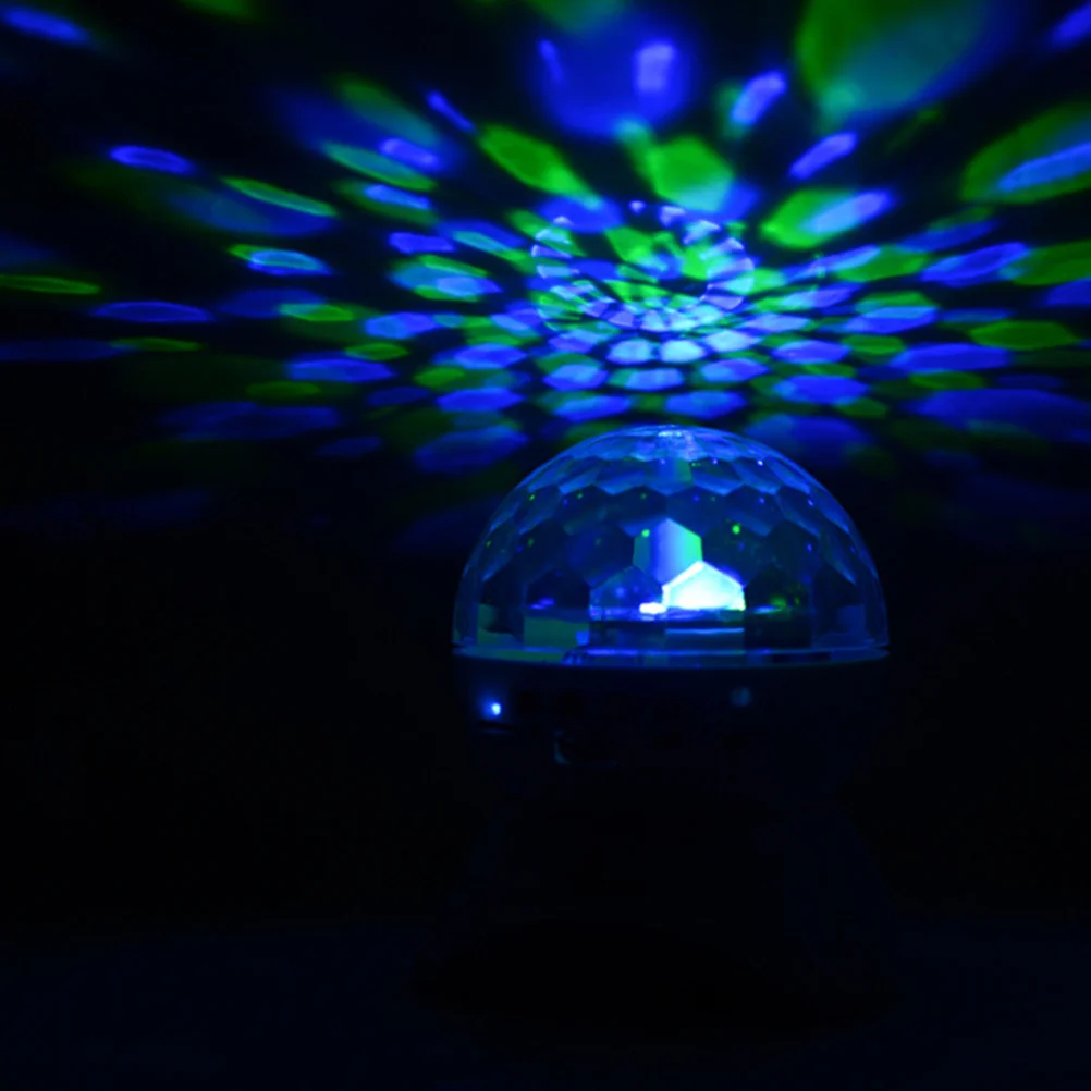 

Mini Led Wireless Colorful Rotating Stage Light Fm Usb Stereo Dj Speaker Card Radio Built-In Motor Compatible With Iphone