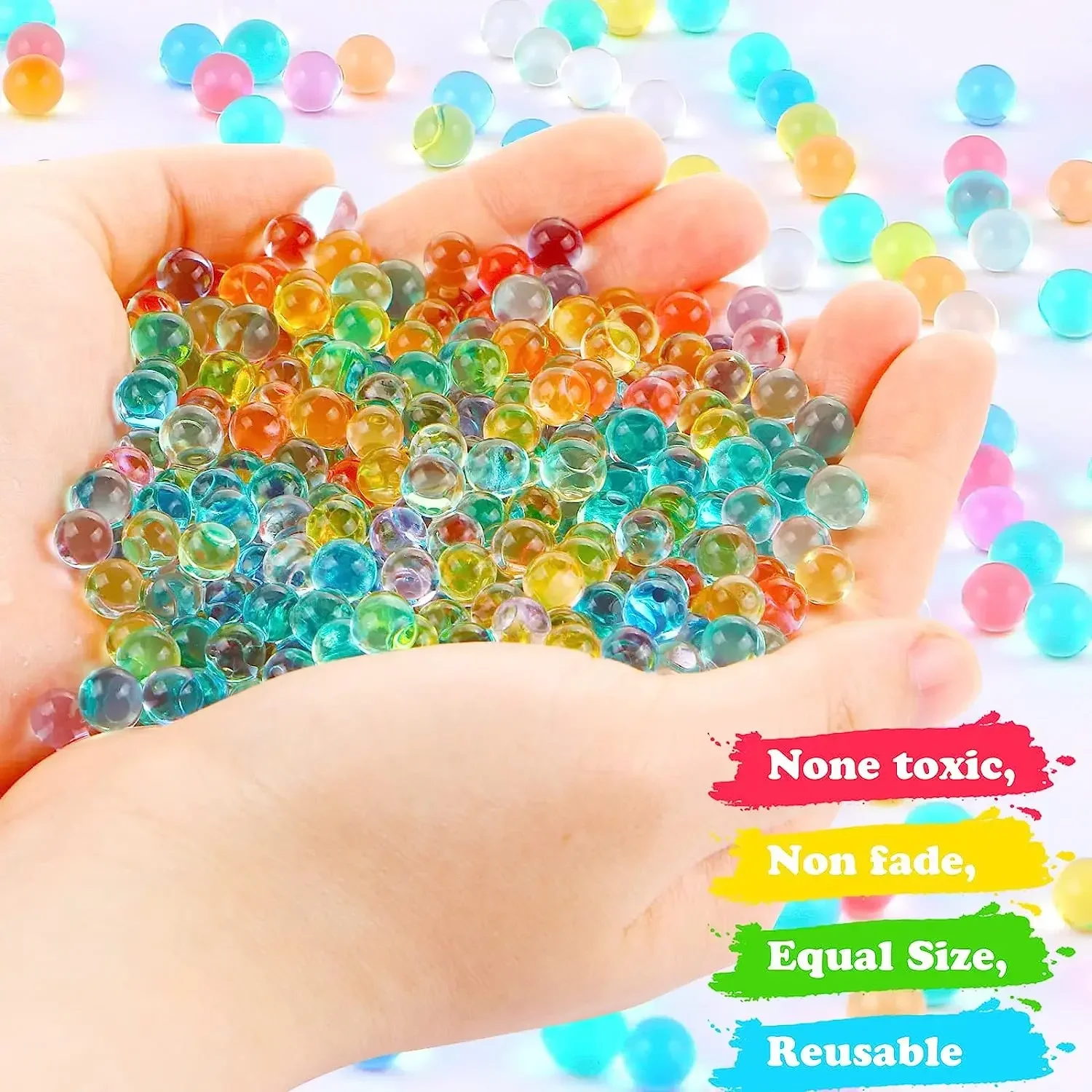 Recharge de munitions, boules d'eau, perles de Gel, balles de Blaster, boule à base d'eau arc-en-ciel pour pistolet à gall, jouet, accessoires de jeu familial pour enfants