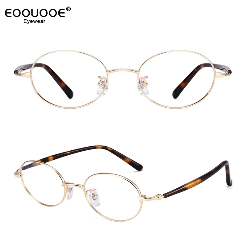 48mm Prescription Optical Oval Eyewear -20.00 Dedicated Eyeglass Myopia Hyperopia Blue Light  Lenses Eyeglasses Anti-reflection