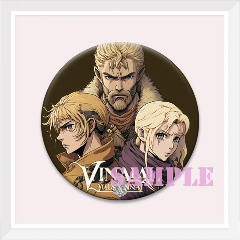 Vinland Saga Anime Badge Round Display Brooches for Backpack