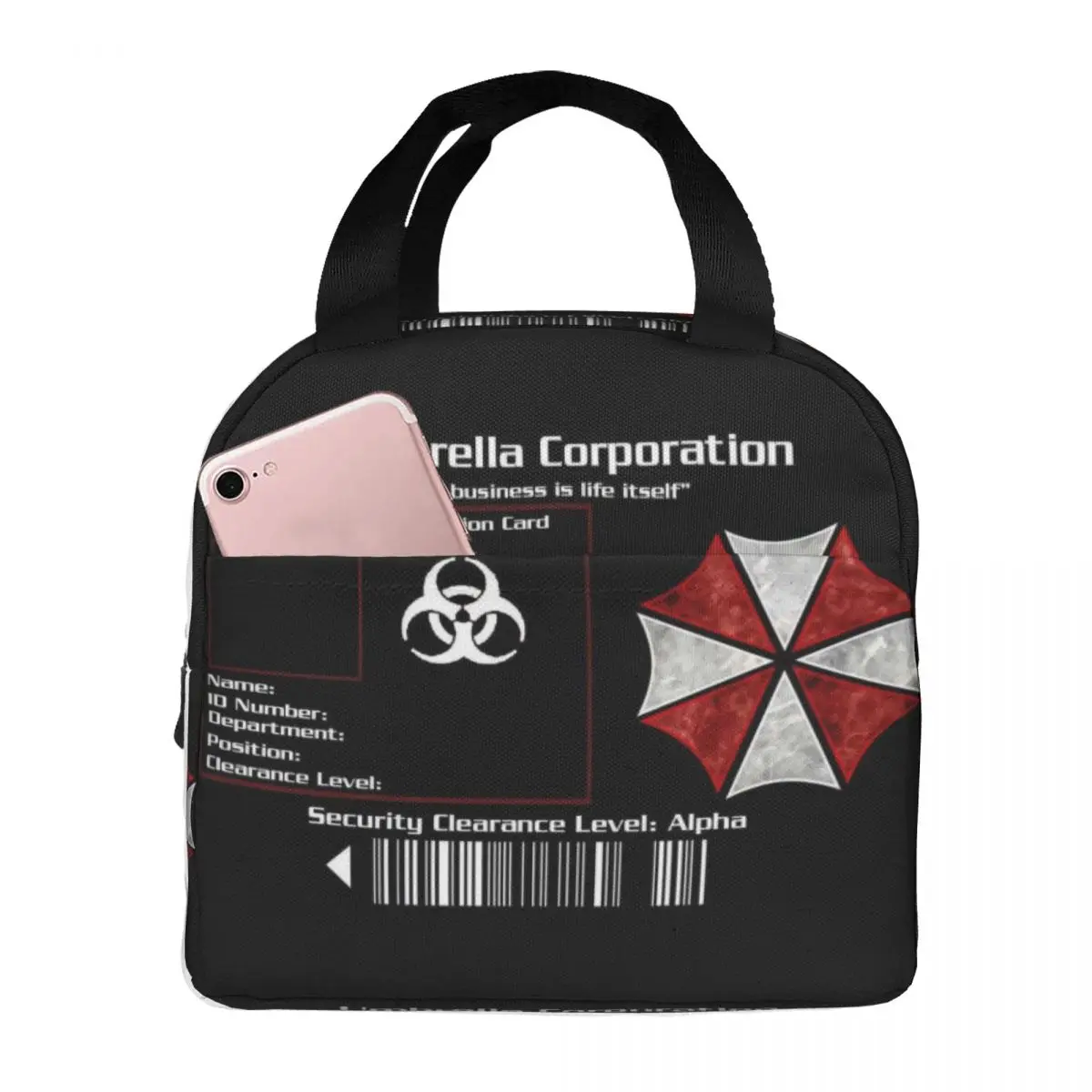 Umbrella Resident Evils Game Portable Lunch Box Women Waterproof Thermal Cooler Food Insulated Lunch Bag For School Office