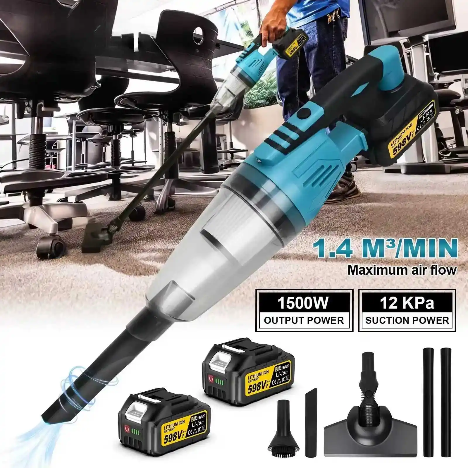 Cordless Handheld Vacuum Cleaner – Portable Wireless Vacuum for Home and Car, Fits 18V Battery (Battery Sold Separately)