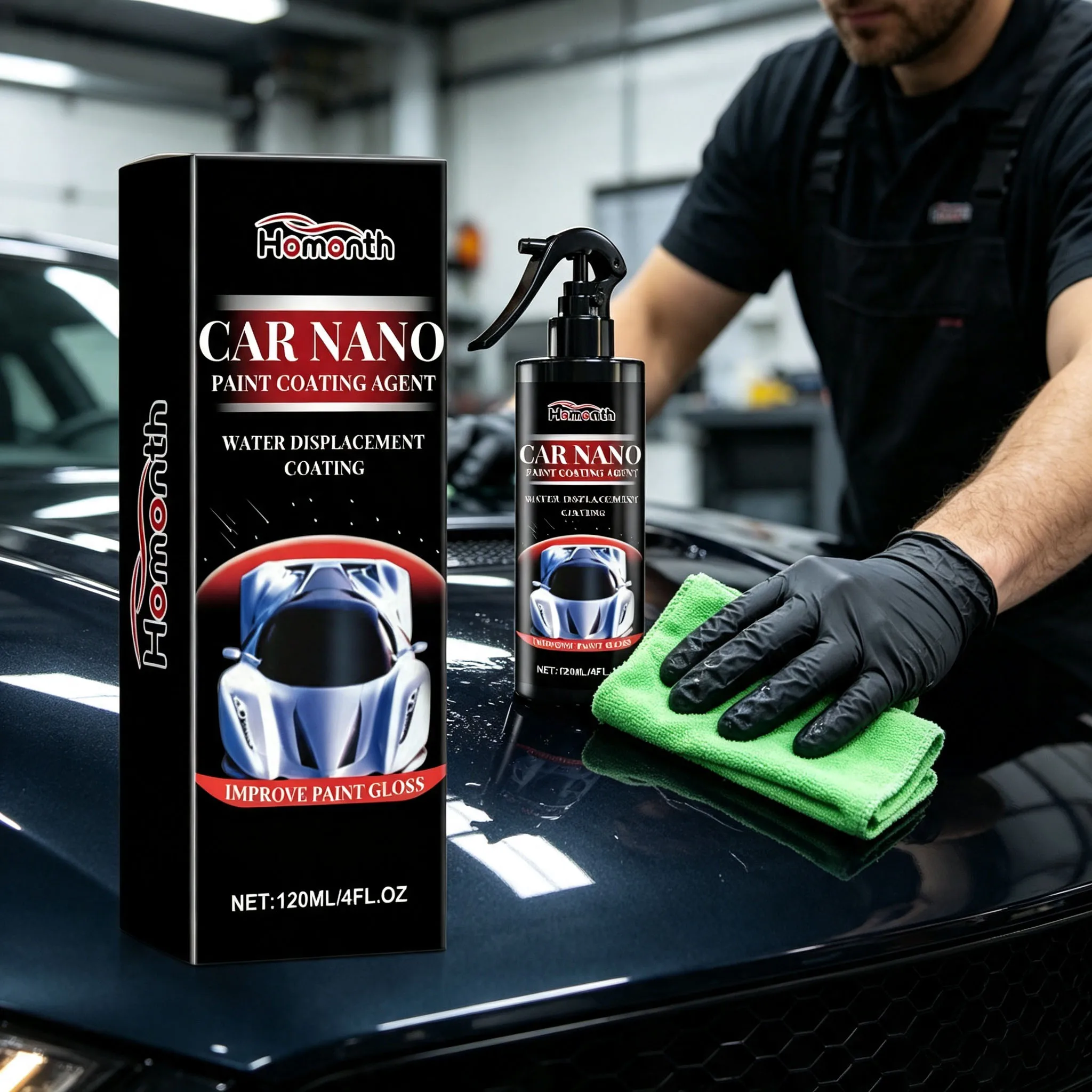 Homonth Car Nano Coating Spray Hydrophobic Repair Scratches Body Paint Polishes High Hardness Automobile Ceramic Cleaning Liquid - view 3