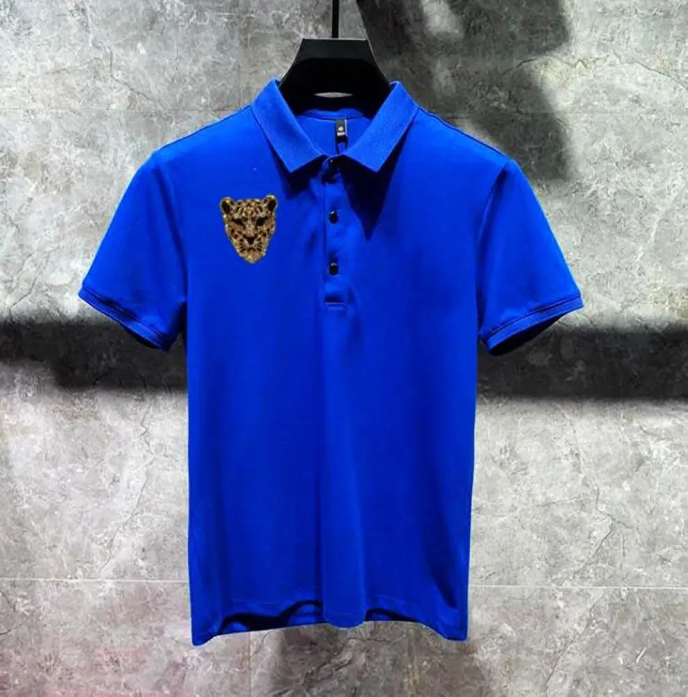 

2023 new style short polo shirt double tigher Brands Male Short Sleeve Casual Slim 20230908-09