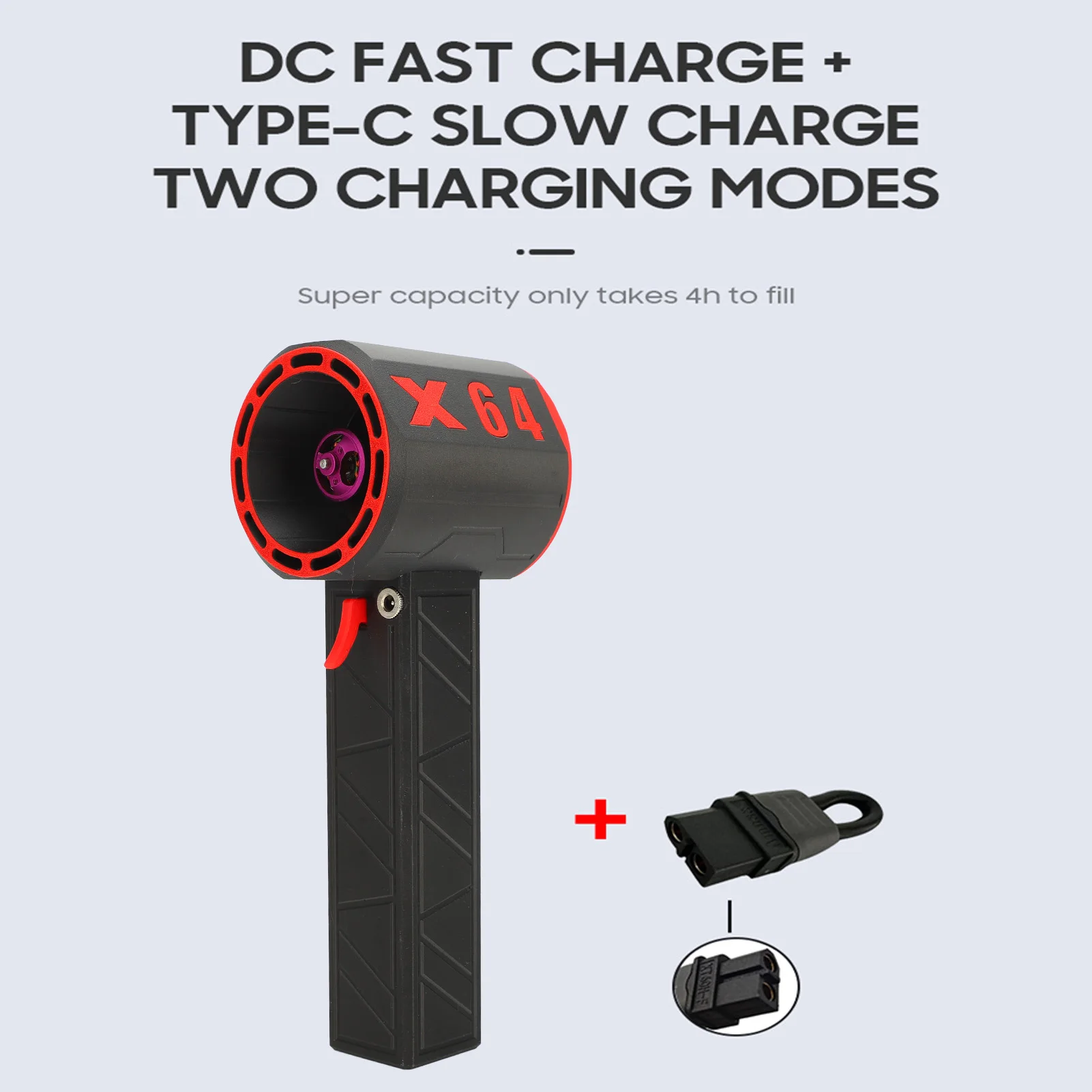 Portable Handheld Turbo Fan  Dryer Blower Violent Turbo Fan 11 Blade 8000mAh Brushless Motor 64mm Duct  1400g Thrust