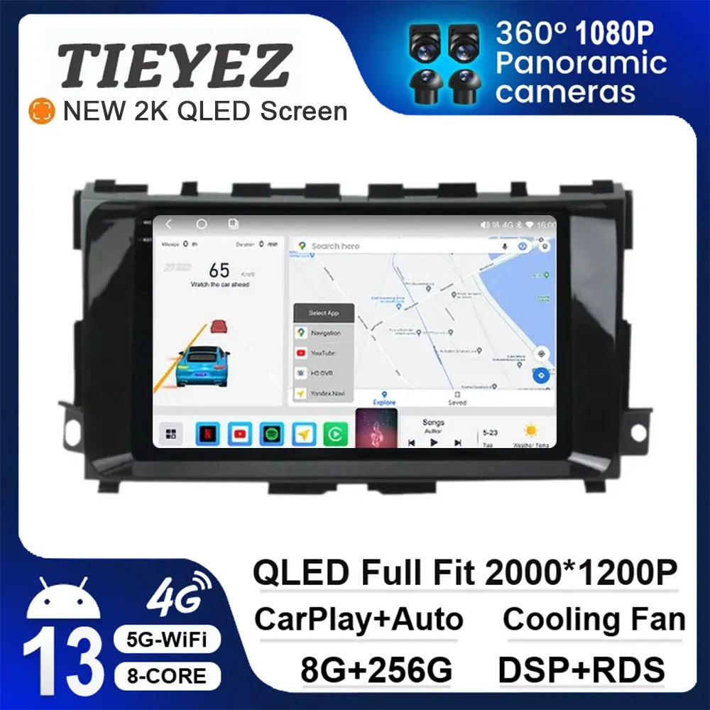 

Android 13 Car Radio Multimedia Player For Nissan Teana 3 Altima 5 L33 2013-2020 GPS Navigation Stero Audi AutoRadio DVR CAM 360