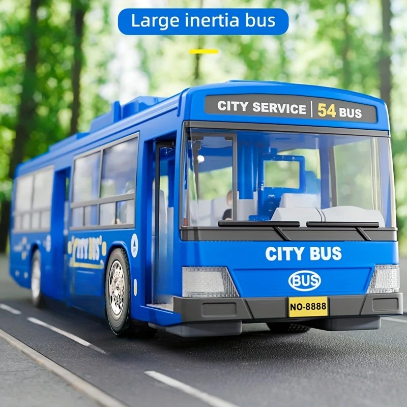 

Kids Openable City Bus Toy with Lights & Music, Realistic Educational Birthday Gift for Boys