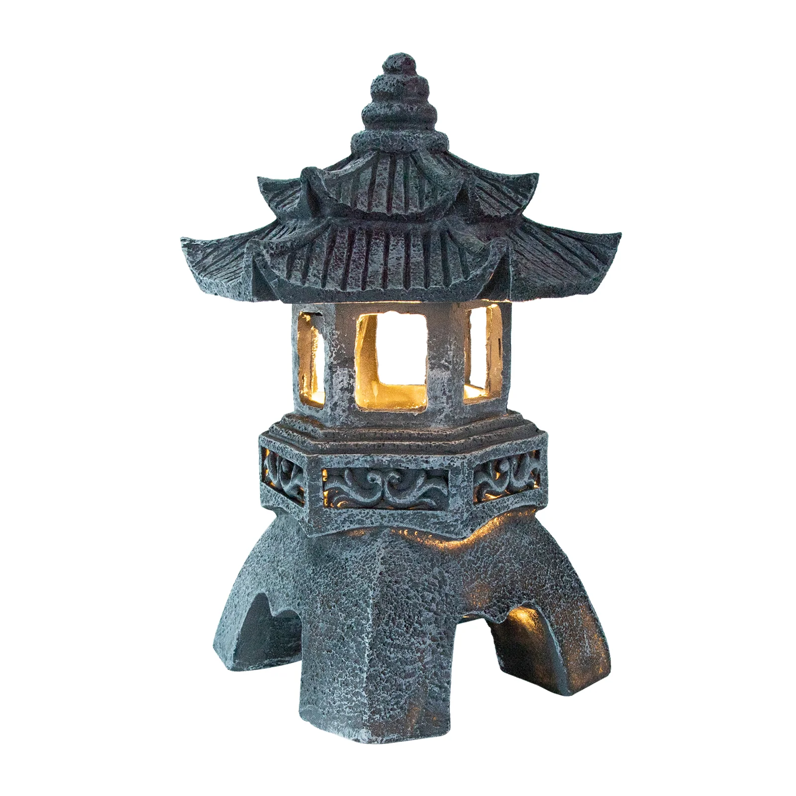 

Pagoda Garden Solar Outdoor Statue Lantern Light Lighting Zen Décorative Asian Lights Decor Decorative Japanese Powered Yard