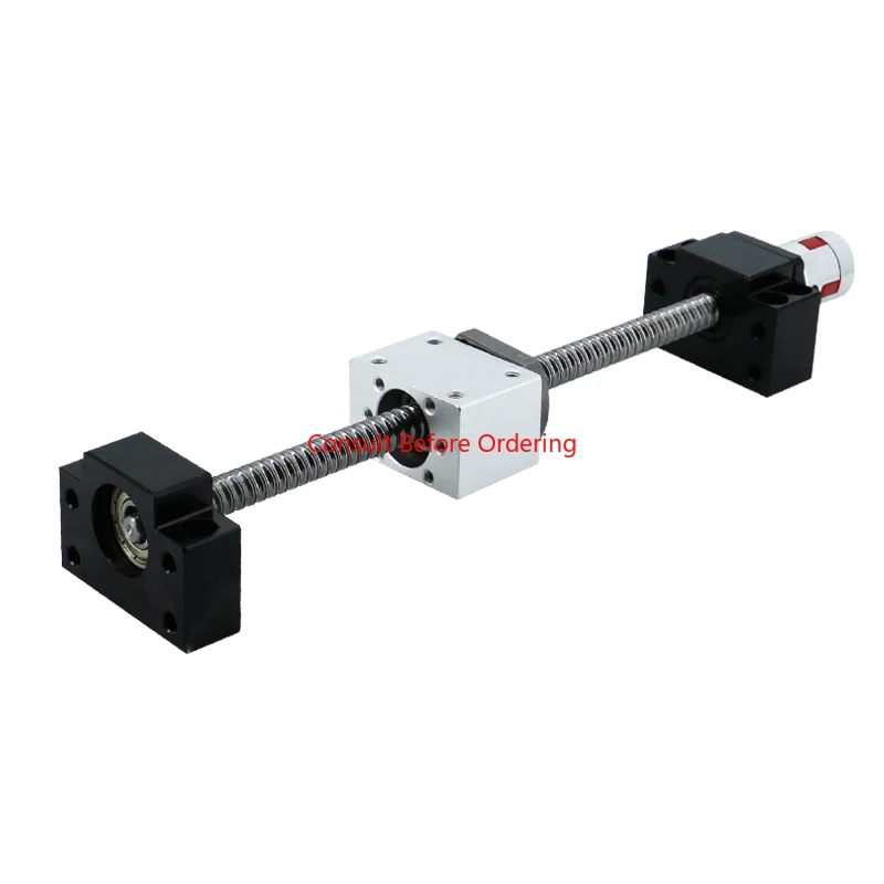 

20mm Lead Bearing Steel Ball Screw Set SFU2005 With Single Ball Nut BKBF15 Coupling Nut Housing For CNC Can Customizable