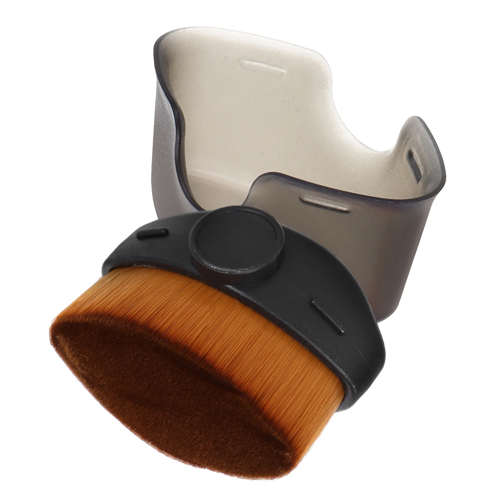 ファンデーションブラシポータブル高密度メイクアップブレンドツール液体パウダーコンシーラー旅行用フェイスタンニングアプリケーター