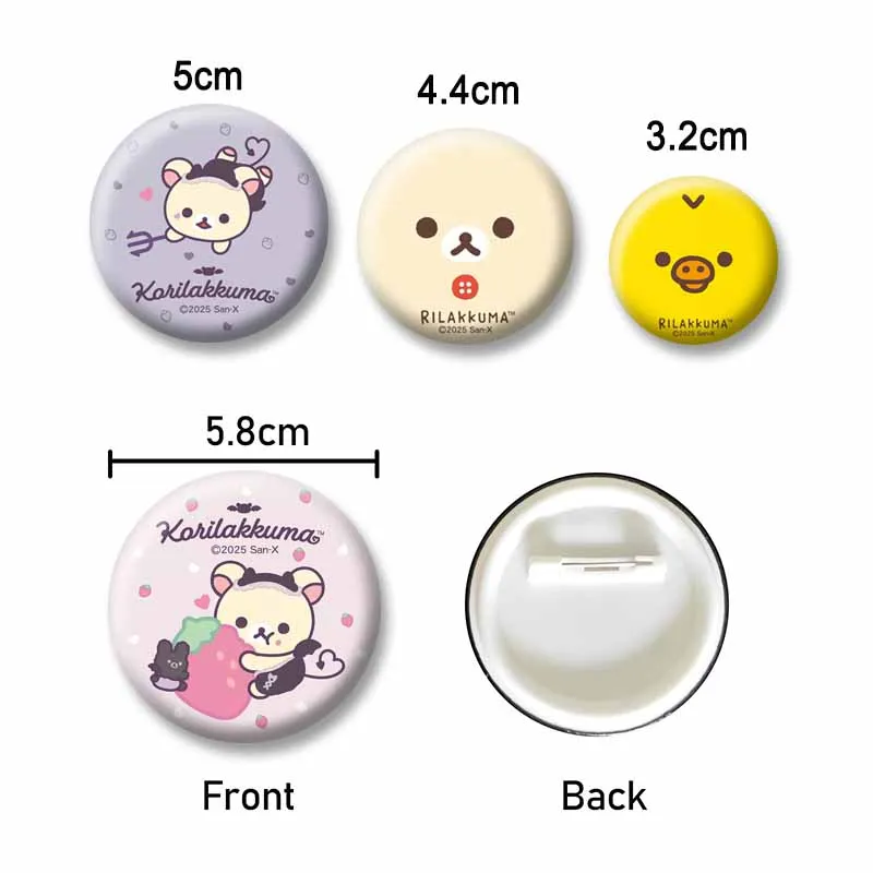 Cute Rilakkuma Bear Coin Badge Funny Cartoon Animal Enamel Pins Custom Backpack Clothing Brooch