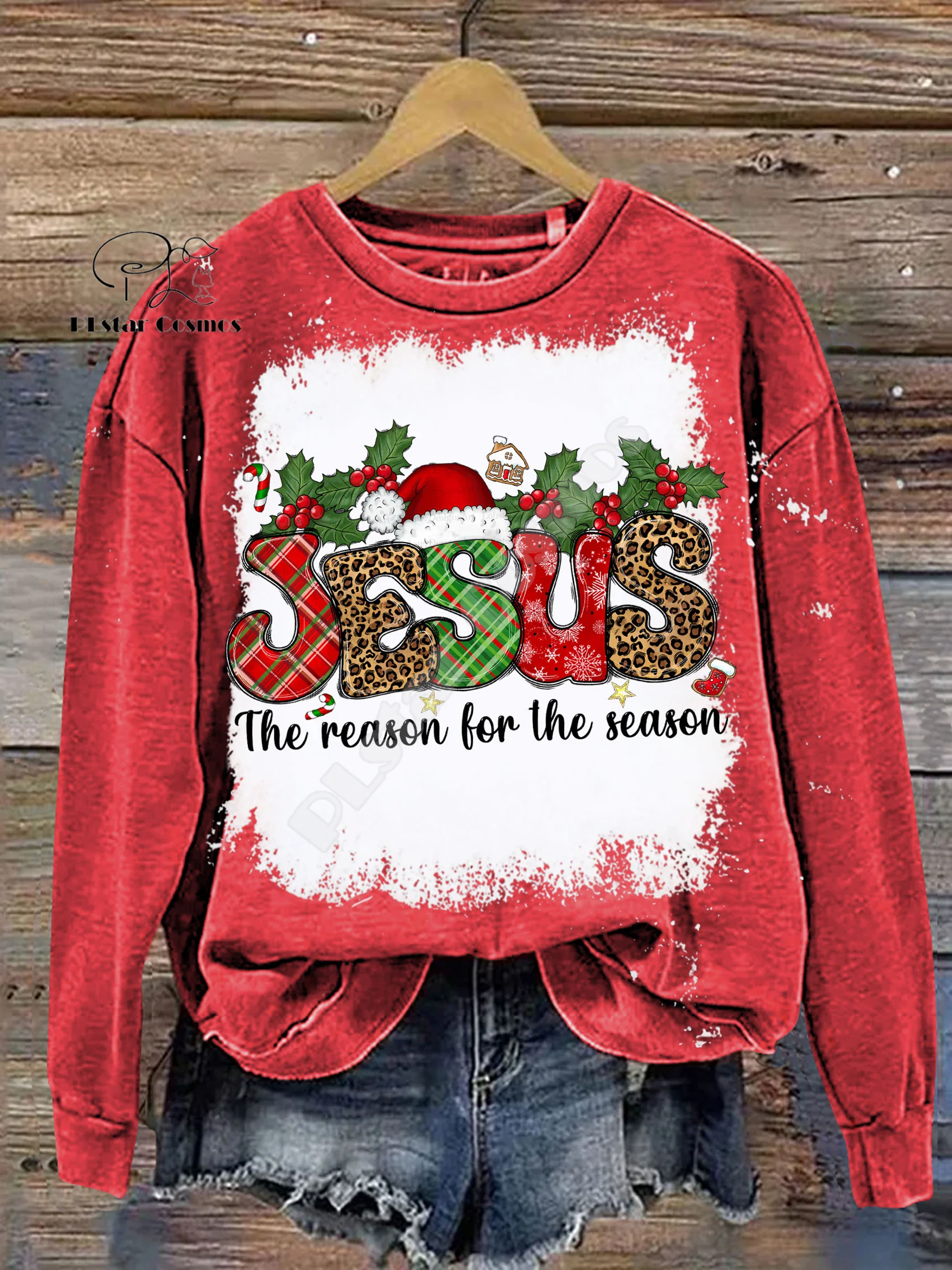 Christmas Santa Claus Cat Dog Graffiti Vintage Retro Winter Ugly Sweater 3DPrint Harajuku Pullover Casual Funny Long Sleeves V15