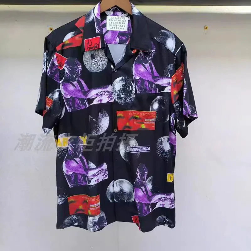 24ss Summer New WACK Hawaii Short Sleeve Shirts Men Woman Best Quality Comfortable Casual Lapel Tops T-shirt