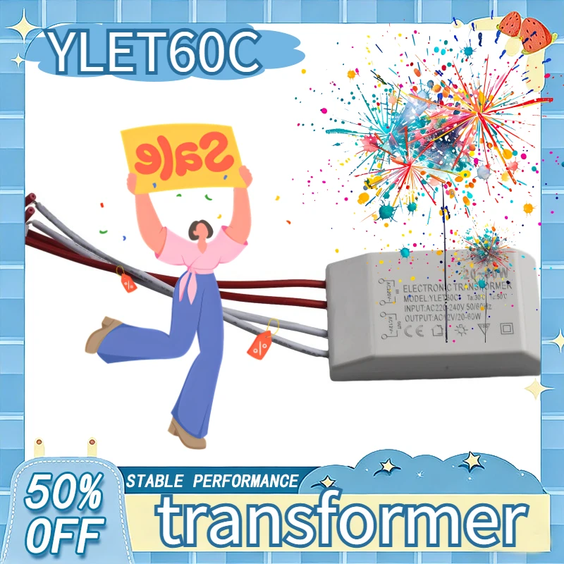 

Parts Electronic Transformer Home Chandeliers Adapter Spare Stable Replacement Accessories 20-60W 220V To AC12V