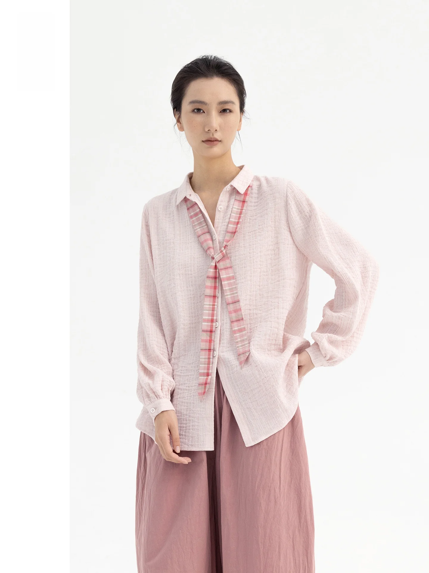 

Коллекция рубашек светлых тонов для повседневной носки Limited Edition, коллекция New Leaf, хлопковая женская рубашка свободного кроя с длинным рукавом