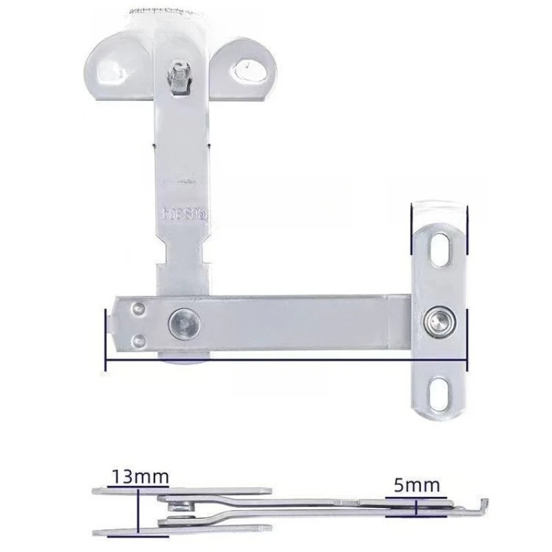 

Window ventilation limiter, casement upper hanging ventilation positioning window limiter
