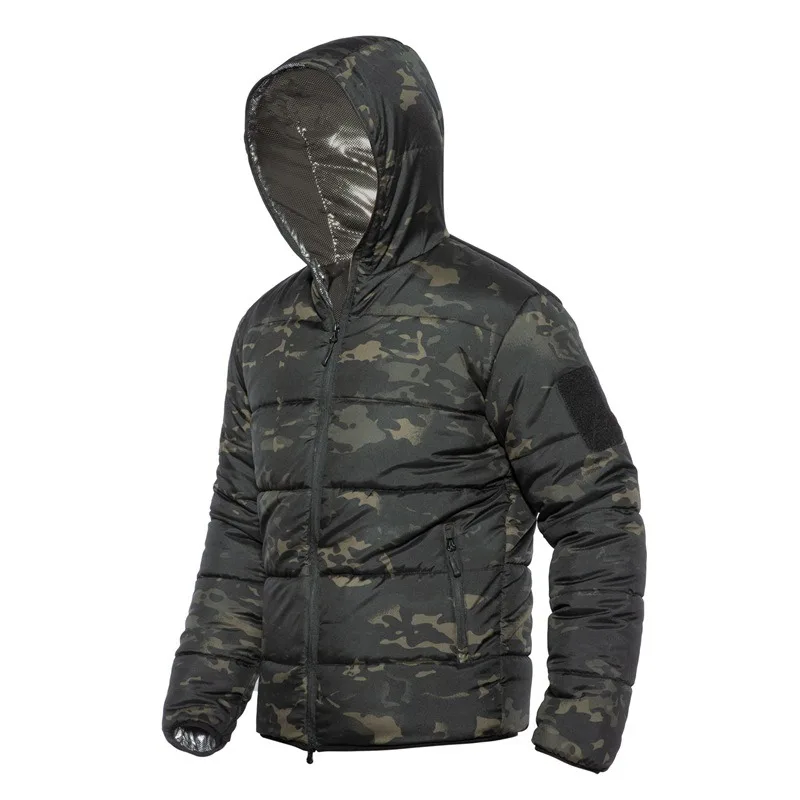 Parka cálida de camuflaje táctico militar para hombre, chaqueta impermeable a prueba de viento, resistente al desgaste, abrigo de caza para deportes