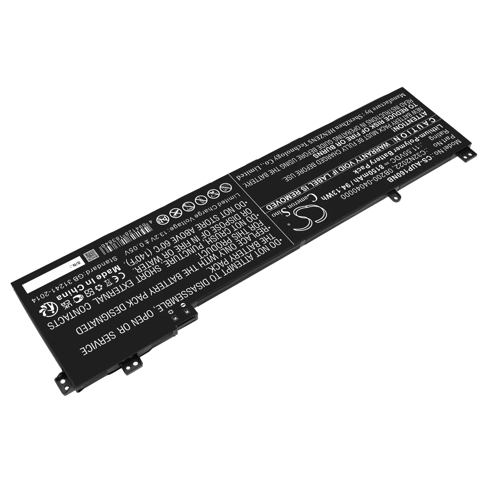 Replacement 11.55V 8150mAh Laptop Battery C32N2022 for Asus VivoBook Pro 16X OLED M7600QE-L2040T Zenbook Pro 15 OLED UM535Q