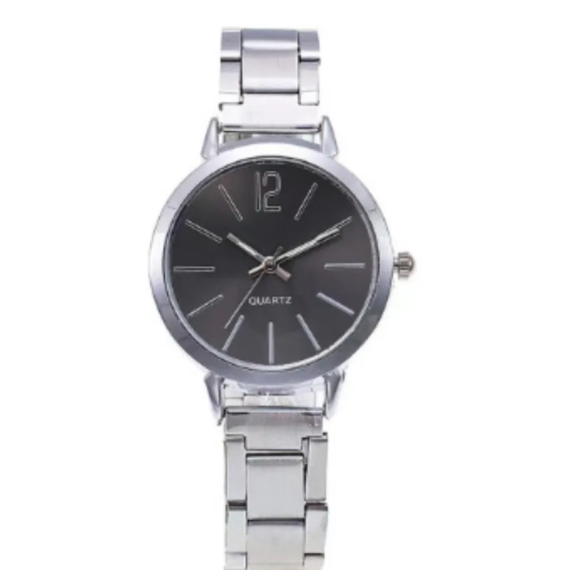 Простые роскошные часы с ремешком из сплава, повседневные модные кварцевые часы, идеальный подарок для матери, жены, друга (без коробки)