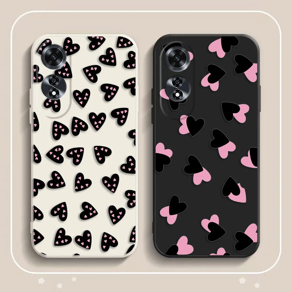 

Love Heart Phone Case For OPPO F11 F29 A9 A15 A16 A16K A17 A31 A38 A53 A54 A57 A60 A74 A78 A91 A92 A93 A94 A98 TPU Funda Case
