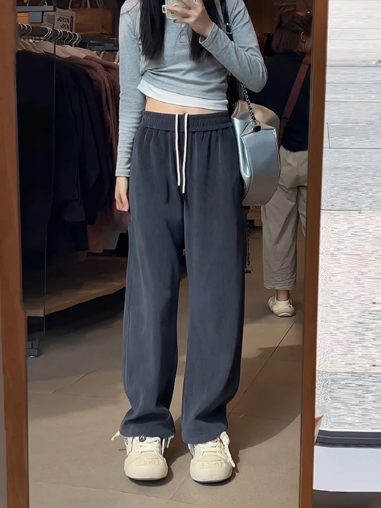 

Мужские спортивные брюки Deep ey для весны и осени, в американском ретро-стиле, свободные, прямые, повседневные, длинные, молодежные, модные, брендовые