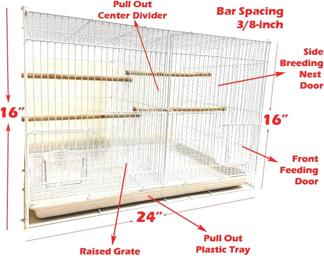 Lot of Breeding Flight Bird Cage for Aviaries Canaries Budgies Finches Lovebird Parakeet (24