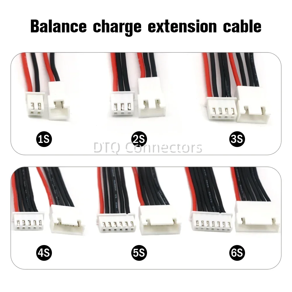 5pcs/lot JST-XH 1S 2S 3S 4S 5S 6S 20cm 22AWG Lipo Balance Wire Extension Charged Cable Lead Cord for RC Lipo Battery charger