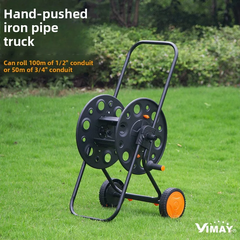 

Metal Watering Pipe Winder Hanging Automatic Pipe Winder Portable Farmer's Large Pipe Winder