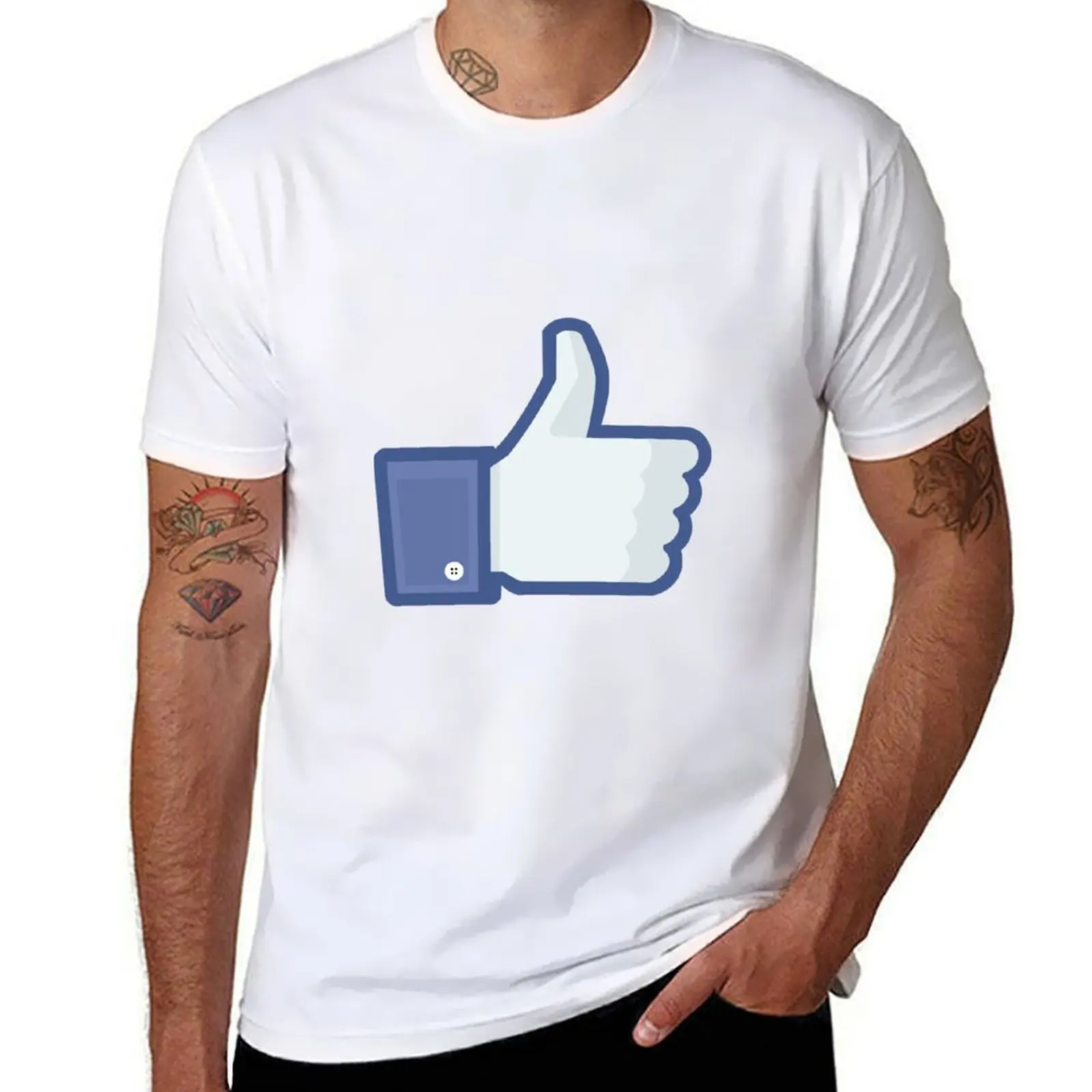 

Logo Facebook Like T-Shirt Plus Size Simple Casual Top