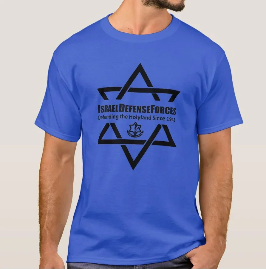 IDF Israel Defence Forces Defending The HolyLand Star of David T Shirt New 100% Cotton Short Sleeve O-Neck Casual Mens T-shirt