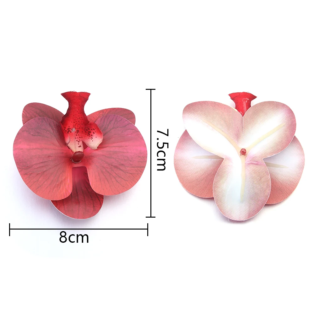 

5/10Pcs Artificial Phalaenopsis Flower Small Butterfly Orchid Fake Flower Home Wall Wedding Decoration Festival DIY Wreath