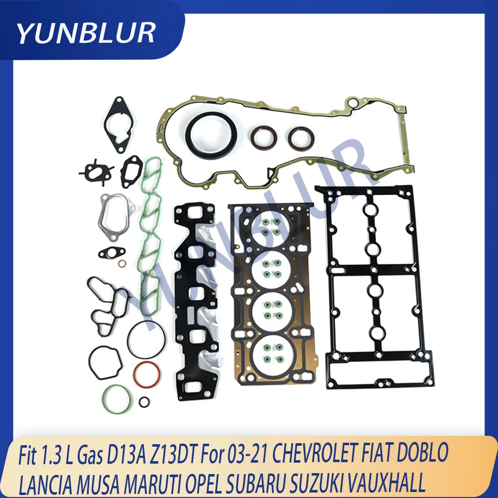 Engine Full Gasket Set Fit 1.3 L Gas D13A Z13DT For 03-15 CHEVROLET FIAT DOBLO LANCIA MUSA MARUTI OPEL SUBARU SUZUKI VAUXHALL