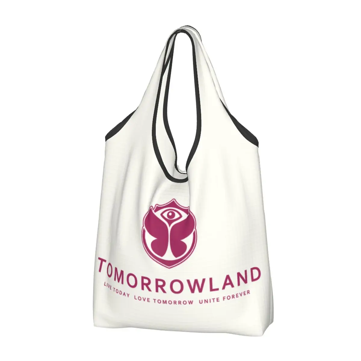 Tomorrowland Groceries Tote Shopping Bag Women Belgian Electronic Dance Music Festival Shopper Shoulder Bag Large Handbags