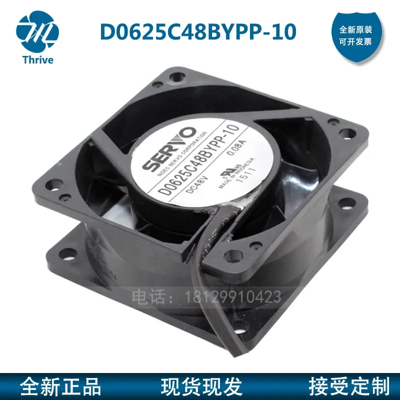Original Imported D0625C48BYPP-10 6025 48V High Intelligence Anti-Spray Waterproof Fan for Electronics Cooling 6CM