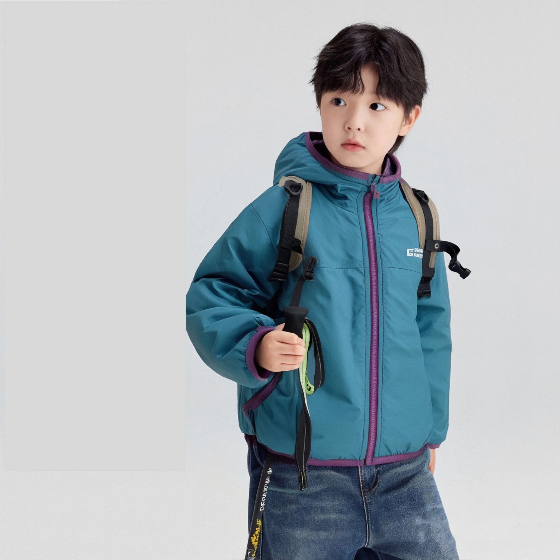 Coat Childrens Waterproof Assault Suit Outdoor Boys Hooded Jacket and Girls Velvet Jacket in Autumn and Winter