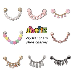 2024 nuovi ciondoli per scarpe in metallo per le donne gls Y2k Fashion Cute Bling Crystal Pearl Chain decorazioni per scarpe regali per bambini