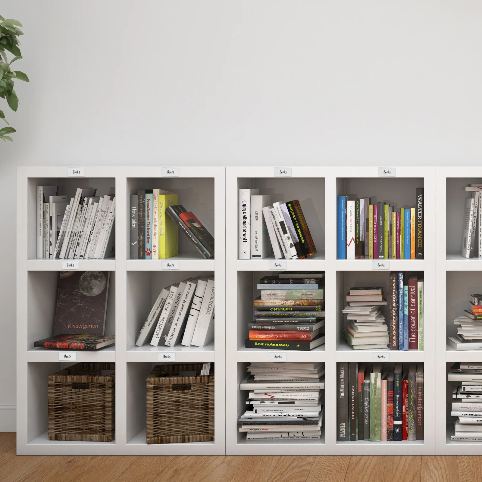 

60Pcs Transparent Shelf Labels PVC Drawer Labels Adhesive Shelf Tags for Wire Shelving Storage Bins Organizing