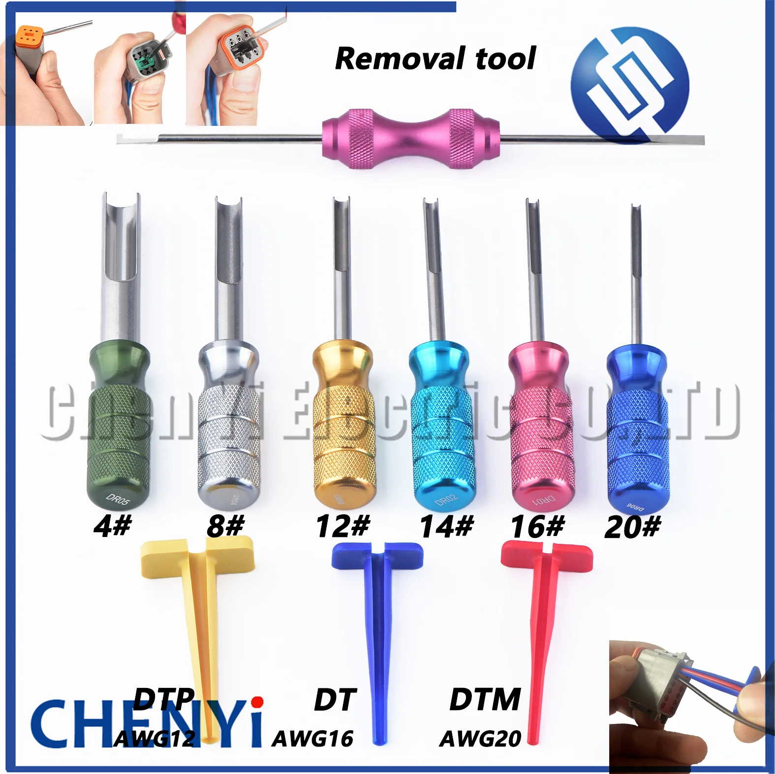 Automotive Plug Round terminal Pin Contact Removal Tools Kit For Deutsch Connector DT/DTM/DTP/HDP/DRC series Needle extractor