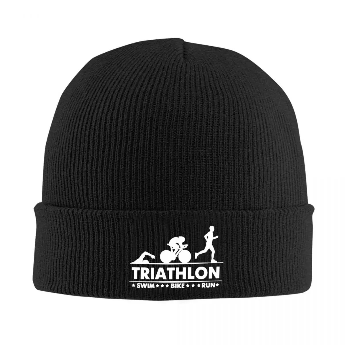 Triathlon Swim Bike Run Athlet Sport gestrickte Motorhaube Kappen 100% Baumwolle Mode halten warme Hüte