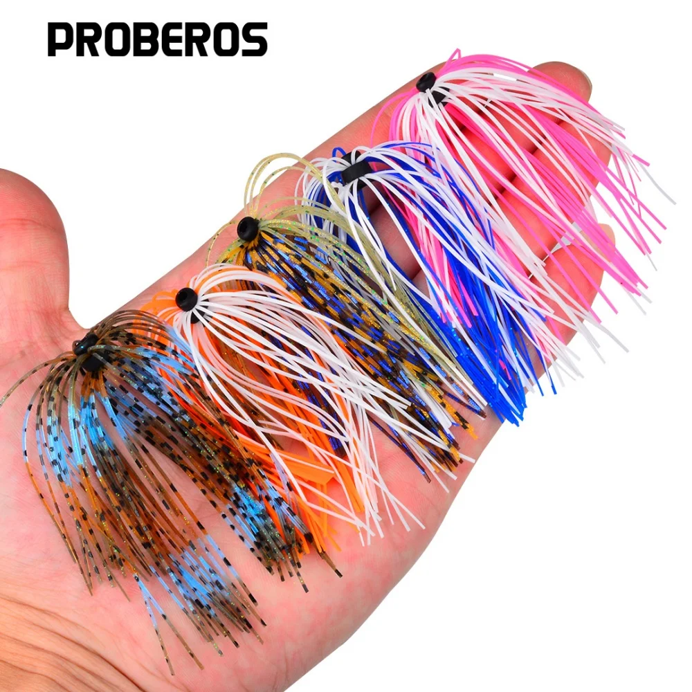 

10pcs Mustache Man Lure Skirt Silicone Strands – Flash Tail With Composite Flasher DIY Spinner Bait Upgrade For Fishing Lures