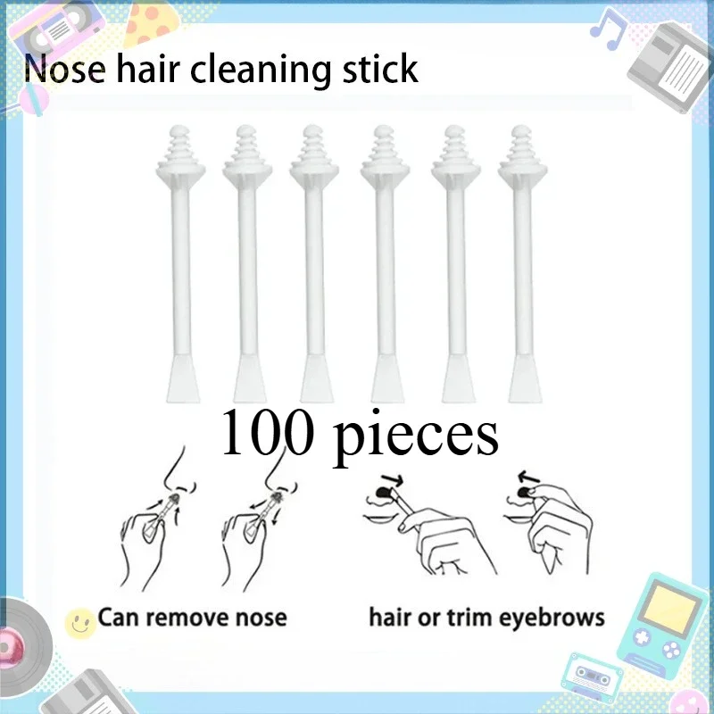 100PCS Nose Wax Sticks Nose Wax Applicators For Painless Nose Hair Removal Tool Wax Accessories Bees Wax Safe