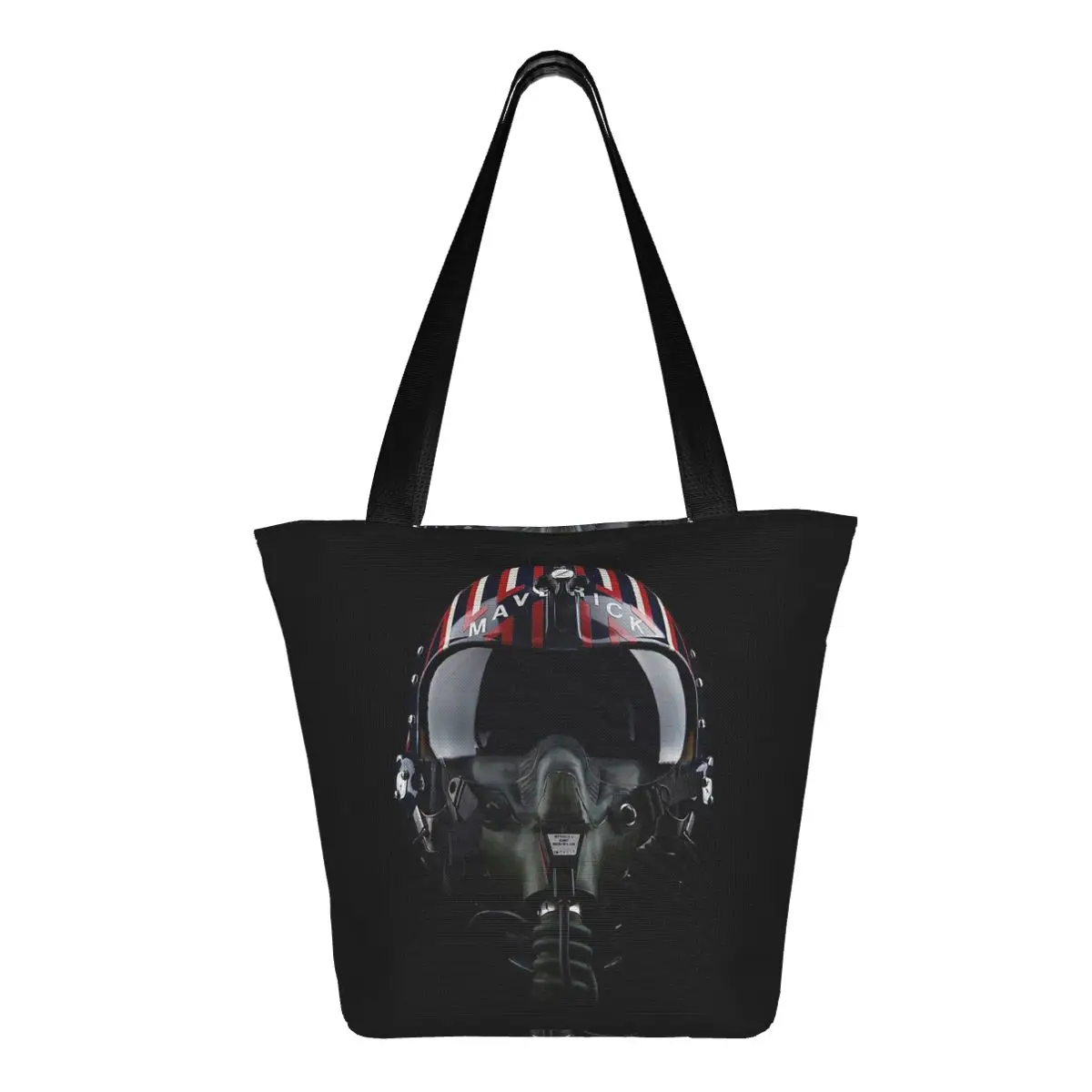 

Steampunk Pilot Air Fighter Helmet Shopping Tote Bag Canvas Large Capacity Shoulder Bags Shopper Grocery Handbag for Women