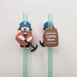 1PC Silicone Straw Covers For Starbucks 7-8mm Sippy 30oz Coffee Cup Reusable Dustproof  Straw Cap Stopper Decoration Accessories